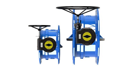 산업용 연성철 본체 및 수동 조작용 0-2.5MPa 압력 범위 이중 편심 버터플라이 밸브