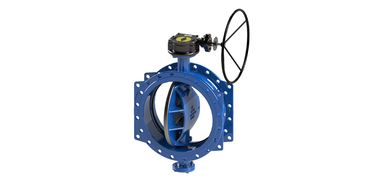RAL 5010 유연 철 이중 외진 나비 밸브 150 PSI