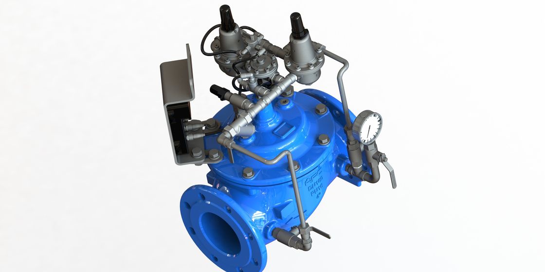 블루 RAL 5005 NSF61 SS304 내부 부품과 EPDM 시트와 함께 물 제어 밸브